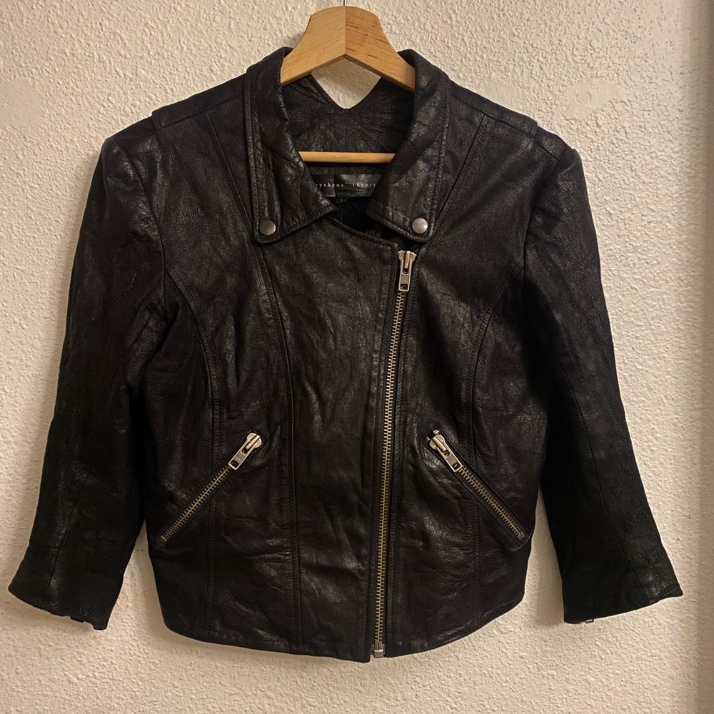 Theyskens’ Theory Jotor Lamb Leather Jacket